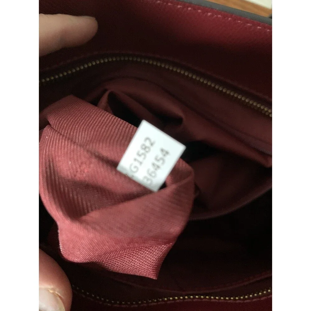 Coach red leather